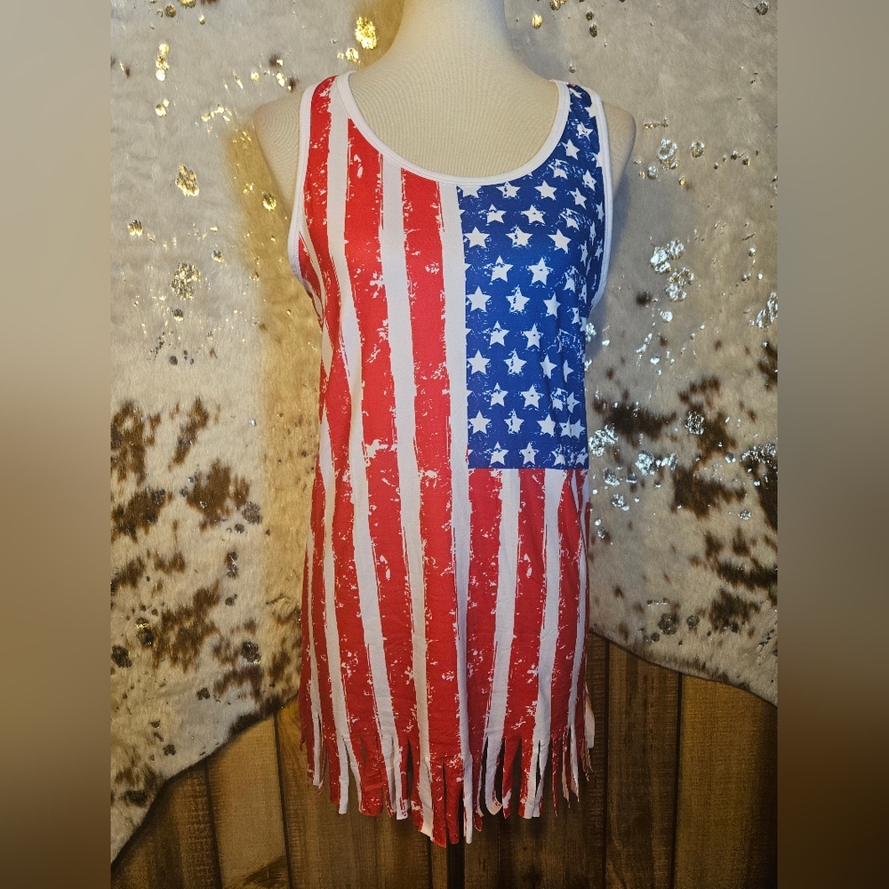Patriotic Red and Blue Tank